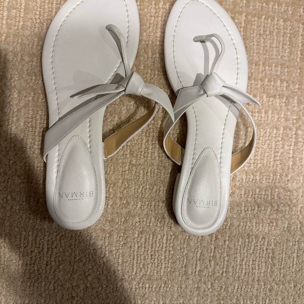 Alexandre Birman White Leather Sandals